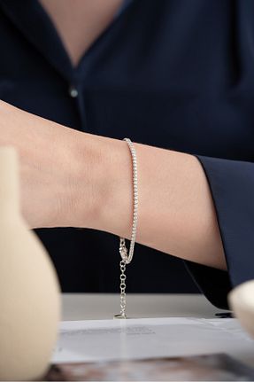 دستبند نقره سفید زنانه 925 عیار Silvano Jewelry - کد 894177013
