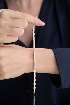 دستبند نقره سفید زنانه 925 عیار Silvano Jewelry - کد 893789865