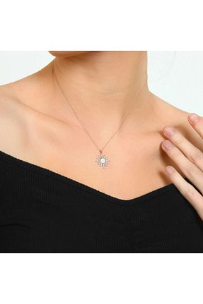 گردنبند نقره سفید زنانه 925 عیار LOTUS JW - کد 894718912