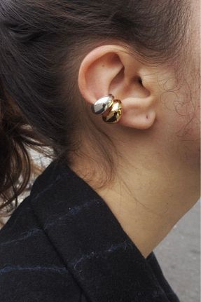 گوشواره غضروفی جواهر متالیک مردانه برنجی Lavian Accessories - کد 894724329