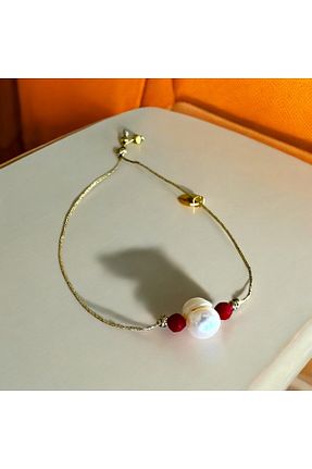 دستبند جواهر طلائی زنانه سنگ طبیعی Mineway Design - کد 857527370