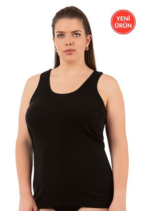 رکابی سایز بزرگ مشکی زنانه سایز بزرگ ÖZKAN underwear - کد 894447209