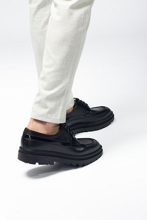 کفش کلاسیک مشکی مردانه چرم خالص Gianni Maggi - کد 894756166