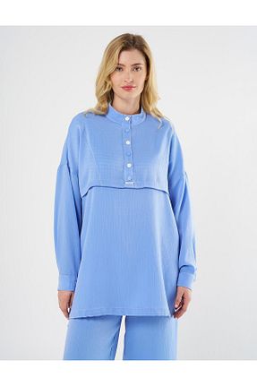 سوئیشرت حجاب آبی زنانه بافتنی Kayra - کد 894762209