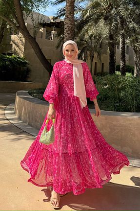 لباس صورتی زنانه پلی استر NAGE COLLECTION - کد 894006729