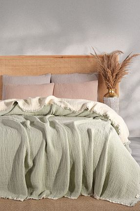 لحاف دونفره سبز 240 x 260 MYLASA HOME - کد 878973219