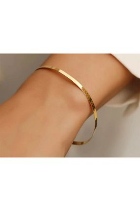 دستبند طلا طلائی زنانه 14 عیار Safir Kuyumculuk - کد 69052186