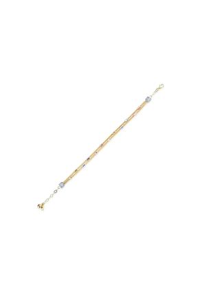 دستبند طلا سفید زنانه 14 عیار Ema Jewellery - کد 817567437