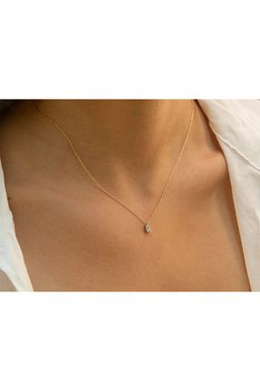 گردنبند الماس صورتی 0,01 - 0,20 Safir Kuyumculuk - کد 316708239