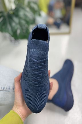 کفش اسنیکر سرمه ای زنانه بدون بند İmerShoes - کد 310918381