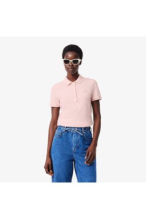 پولوشرت صورتی زنانه پنبه ای Lacoste - کد 35557180