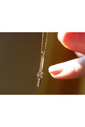 گردنبند الماس صورتی 0,01 - 0,20 Safir Kuyumculuk - کد 105124014