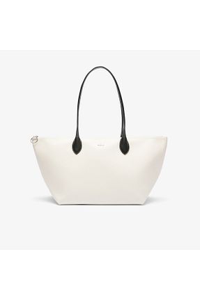 کیف دوشی سفید زنانه چرم مصنوعی Lacoste - کد 889933287