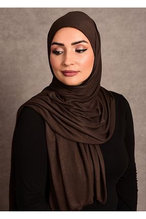 شال قهوه ای زنانه ویسکون Şalcenneti.com - کد 894896323