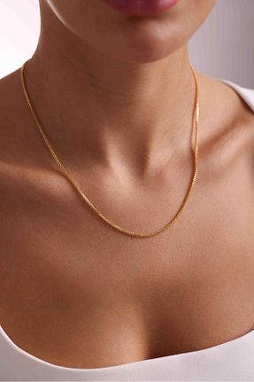 گردنبند طلا زرد زنانه 14 عیار Bayar Gold - کد 896489591