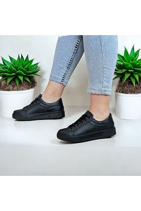 کفش اسنیکر مشکی زنانه بند دار Gold Step - کد 894880708