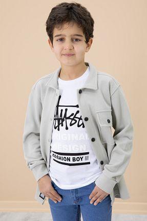 پیراهن طوسی بچه گانه رگولار Cansın Mini - کد 896477153