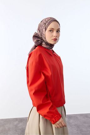 شال قهوه ای زنانه پنبه ای cs camellia scarf - کد 894891311