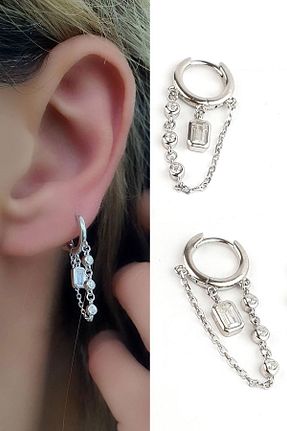 گوشواره نقره زنانه 925 عیار OSESHOP - کد 896491384