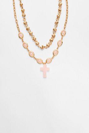 گردنبند جواهر طلائی زنانه آهن Stradivarius - کد 894830443