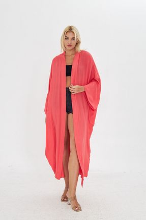 کیمونو و کافتان نارنجی زنانه بافتنی Kutaf - کد 894889802