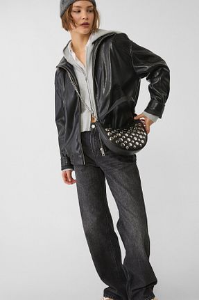 کیف دوشی مشکی زنانه پلی اورتان Stradivarius - کد 894862578