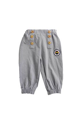 پائین تنه گرمکن اسپرت طوسی بچه گانه پاچه کش دار Fenerbahçe - کد 896499116