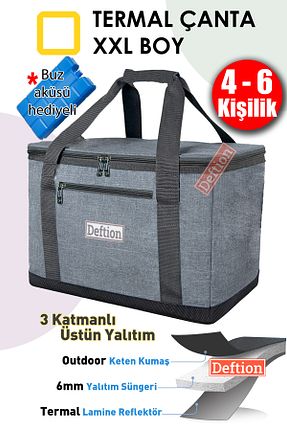 کیف عایق حرارتی طوسی 45-49,9 L Deftion - کد 841875711