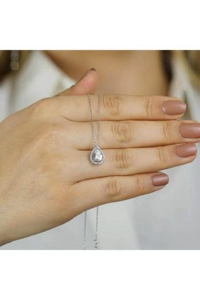گردنبند نقره طوسی زنانه 925 عیار MODA925 - کد 894934016