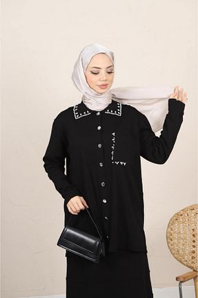 ست بالاتنه و پائین تنه حجاب مشکی زنانه اورسایز Miraystyle - کد 894941624