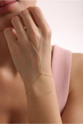 دستبند نقره طلائی زنانه 925 عیار NEREZE - کد 894971660