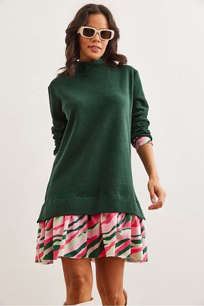 لباس سبز زنانه بافتنی Olalook - کد 892543519