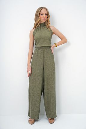ست بالاتنه و پائین تنه خاکی زنانه بافتنی Trend Alaçatı Stili - کد 891517754