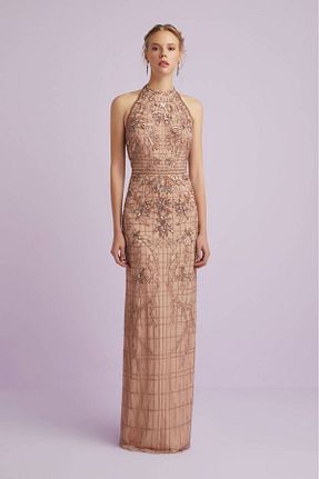 لباس مجلسی و فارغ التحصیلی متالیک زنانه پولک دوزی Oleg Cassini - کد 5803519