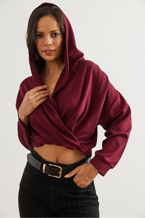 بلوز زرشکی زنانه ساده Olalook - کد 894788241