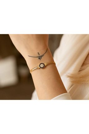 دستبند طلا زرد زنانه 14 عیار Safir Kuyumculuk - کد 35205674