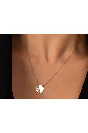 گردنبند الماس صورتی 0,1-0,5 Safir Kuyumculuk - کد 284749474