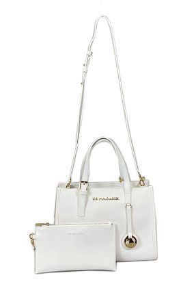 کیف دوشی سفید زنانه چرم مصنوعی U.S. Polo Assn. - کد 894890238