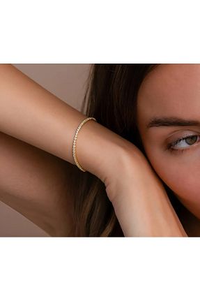 دستبند نقره طلائی زنانه 925 عیار ZAHAP GOLD - کد 894874719