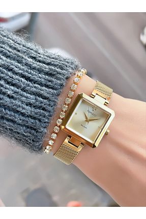 ساعت مچی زرد زنانه استل (فولاد) Ferrucci - کد 894903964