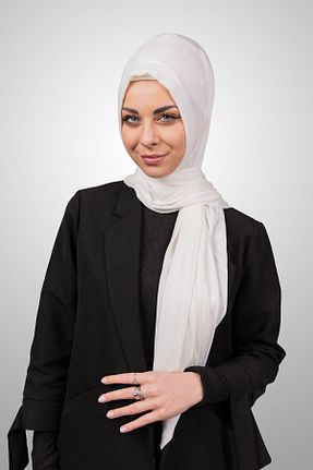شال سفید زنانه ویسکون Şalcenneti.com - کد 894882433