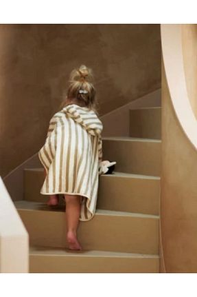 حوله پالتوئی نوزاد و کودک خاکی بچه گانه پنبه ای GÜRPAMUK HOME & BABY - کد 896493428