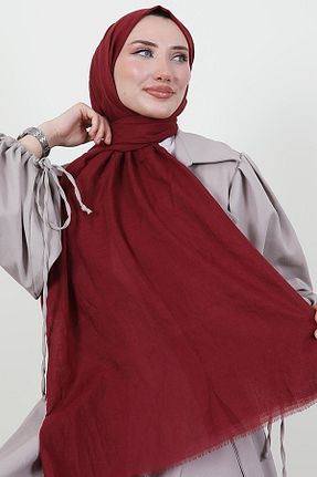 شال زرشکی زنانه GİYZAMİLA - کد 931476494