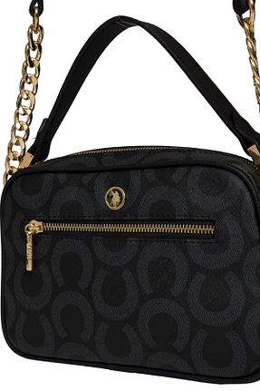 کیف پستچی مشکی زنانه چرم مصنوعی U.S. Polo Assn. - کد 894893739