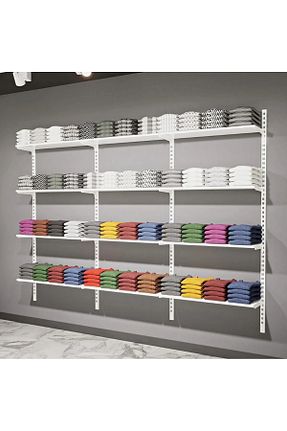 قفسه کتاب سفید 200 cm AYYILDIZ RAF - کد 896652403
