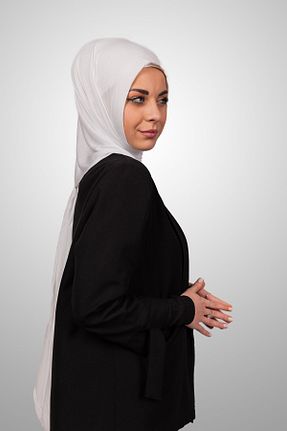 شال سفید زنانه ویسکون Şalcenneti.com - کد 894899110