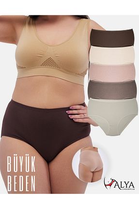 شورت سایز بزرگ رنگی زنانه فاق نرمال ALYA UNDERWEAR - کد 896493206
