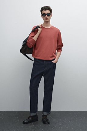 پلیور نارنجی مردانه ساده Massimo Dutti - کد 894871343