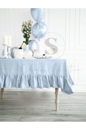 رومیزی آبی پنبه ای shules collection - کد 896493127