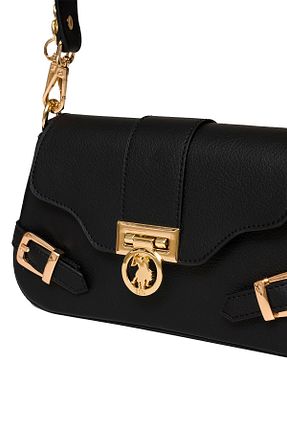 کیف دوشی مشکی زنانه چرم مصنوعی U.S. Polo Assn. - کد 894901343